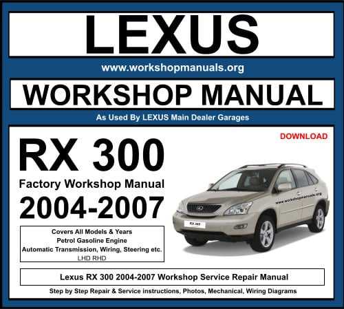 lexus rx300 repair manual