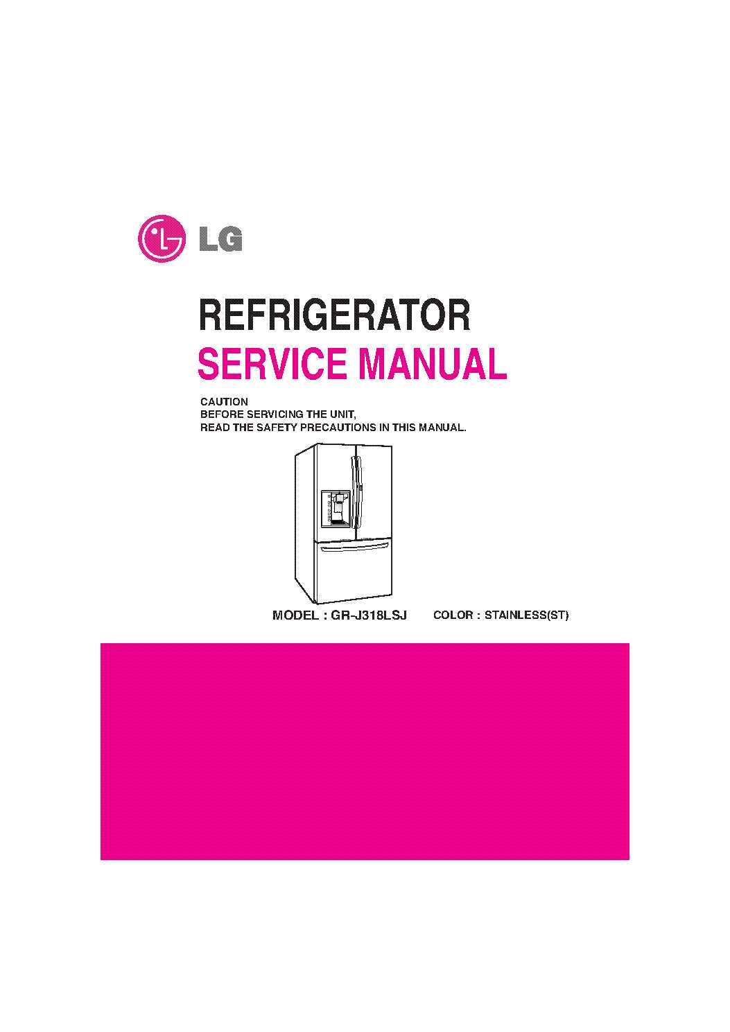 lg fridge repair manual