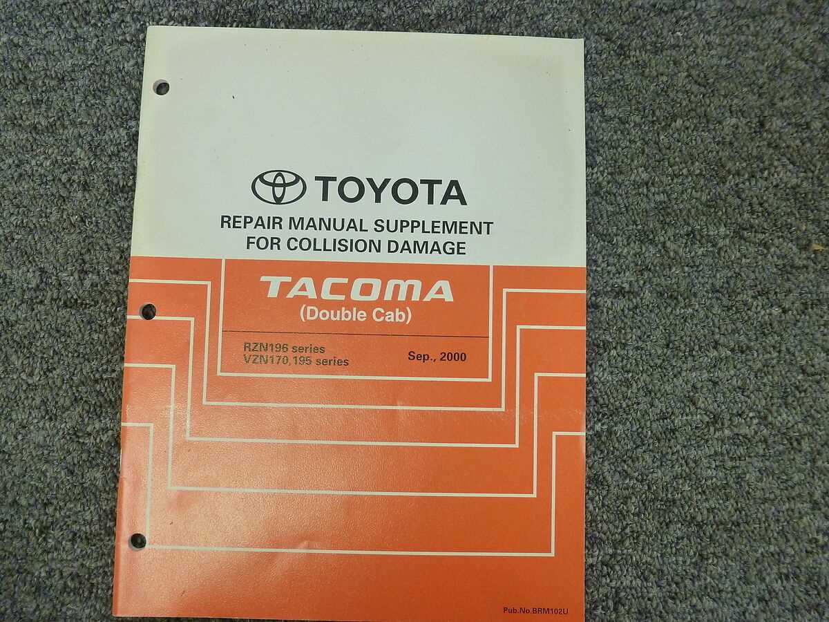 toyota tacoma repair manual 2001