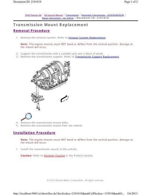 2009 pontiac g8 repair manual