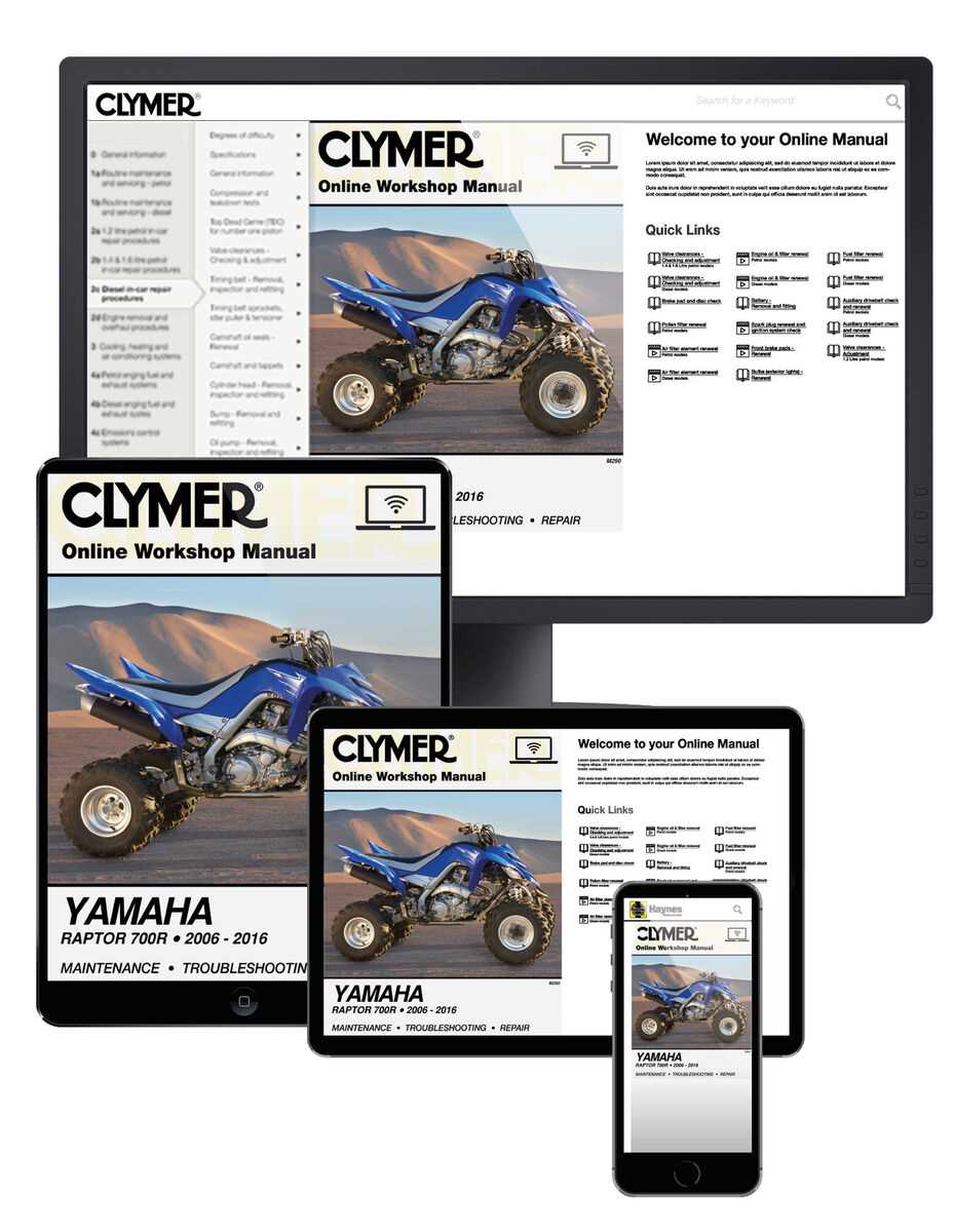 yamaha raptor repair manual