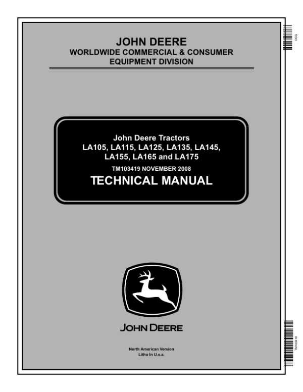 john deere la145 repair manual