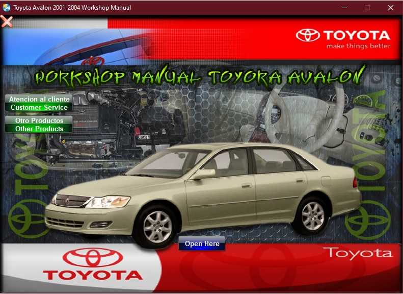 2004 toyota avalon repair manual