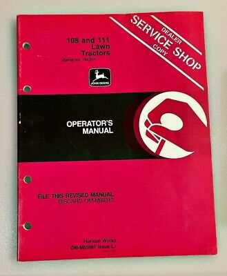 john deere 111 repair manual