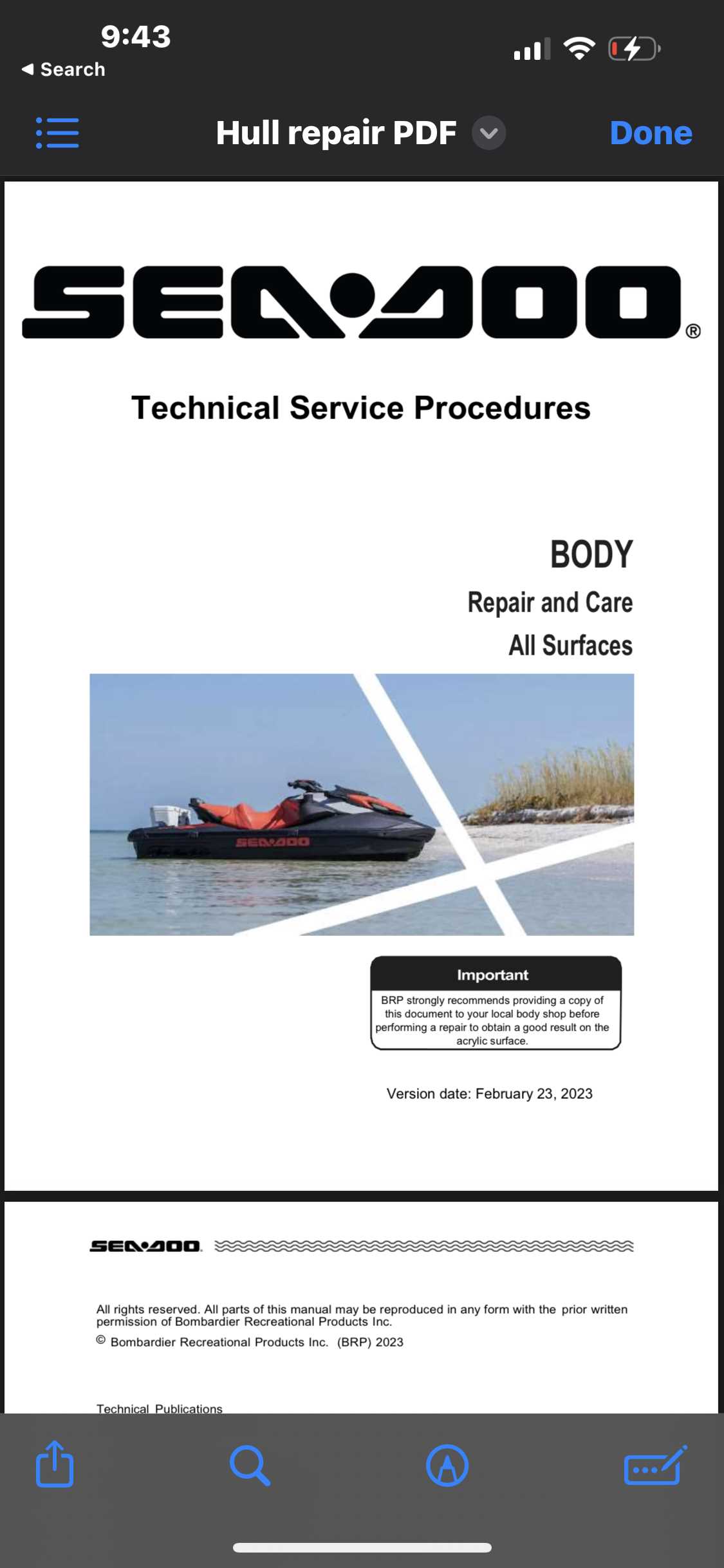 sea doo repair manuals