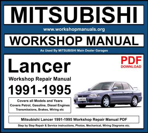 mitsubishi mirage repair manual