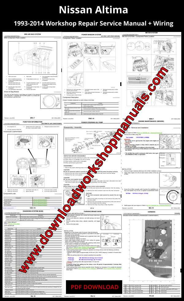 2011 nissan altima repair manual