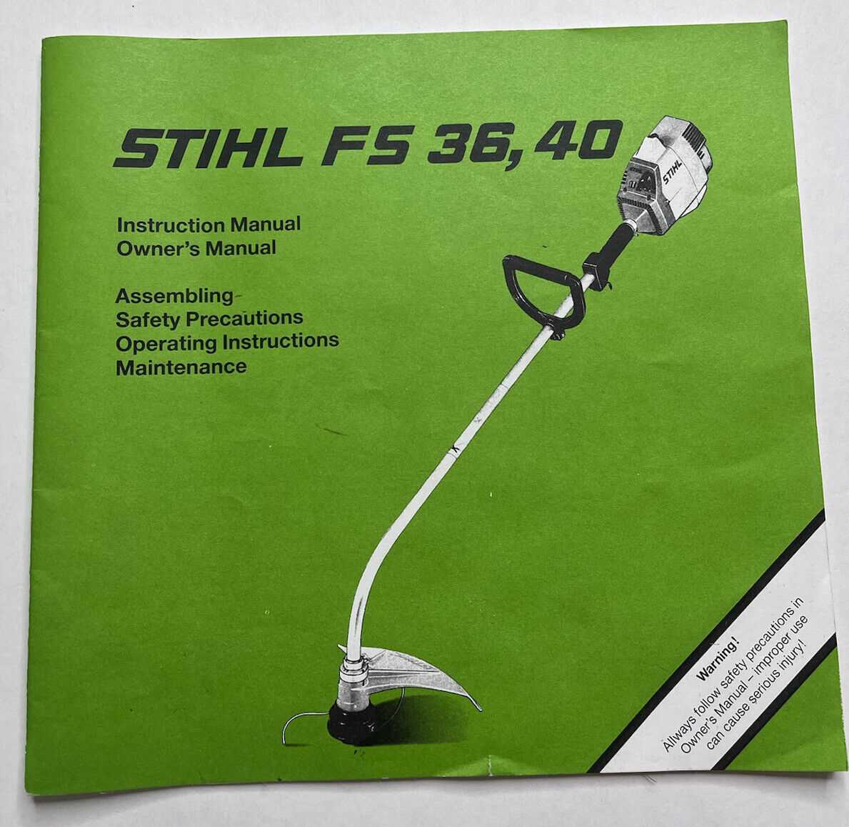 stihl weed eater repair manual