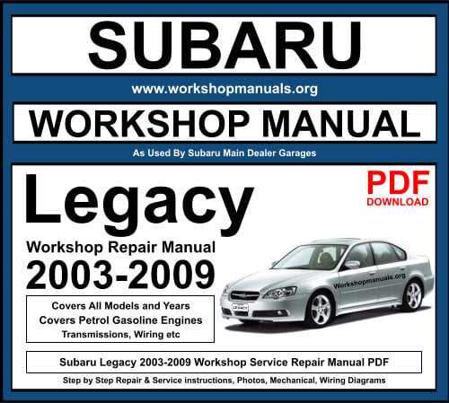 subaru legacy repair manual