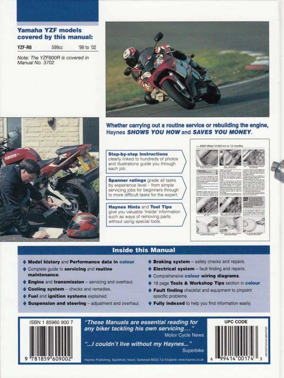 yamaha yzf r6 repair manual