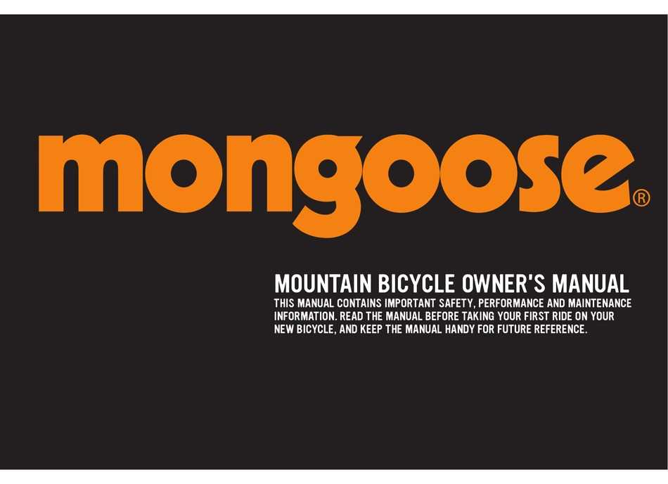 mongoose bike repair manual