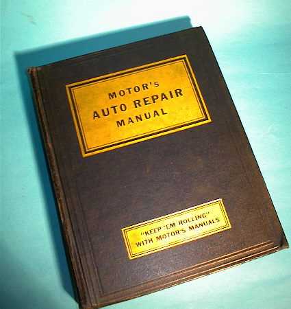 motors auto repair manual 1935