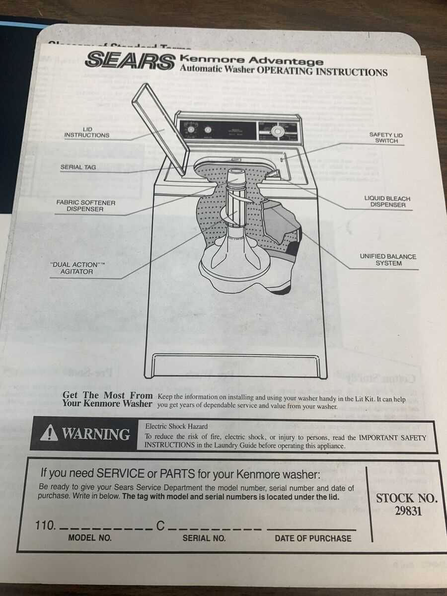 kenmore washer model 110 repair manual