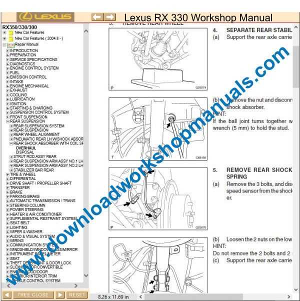 lexus rx300 repair manual