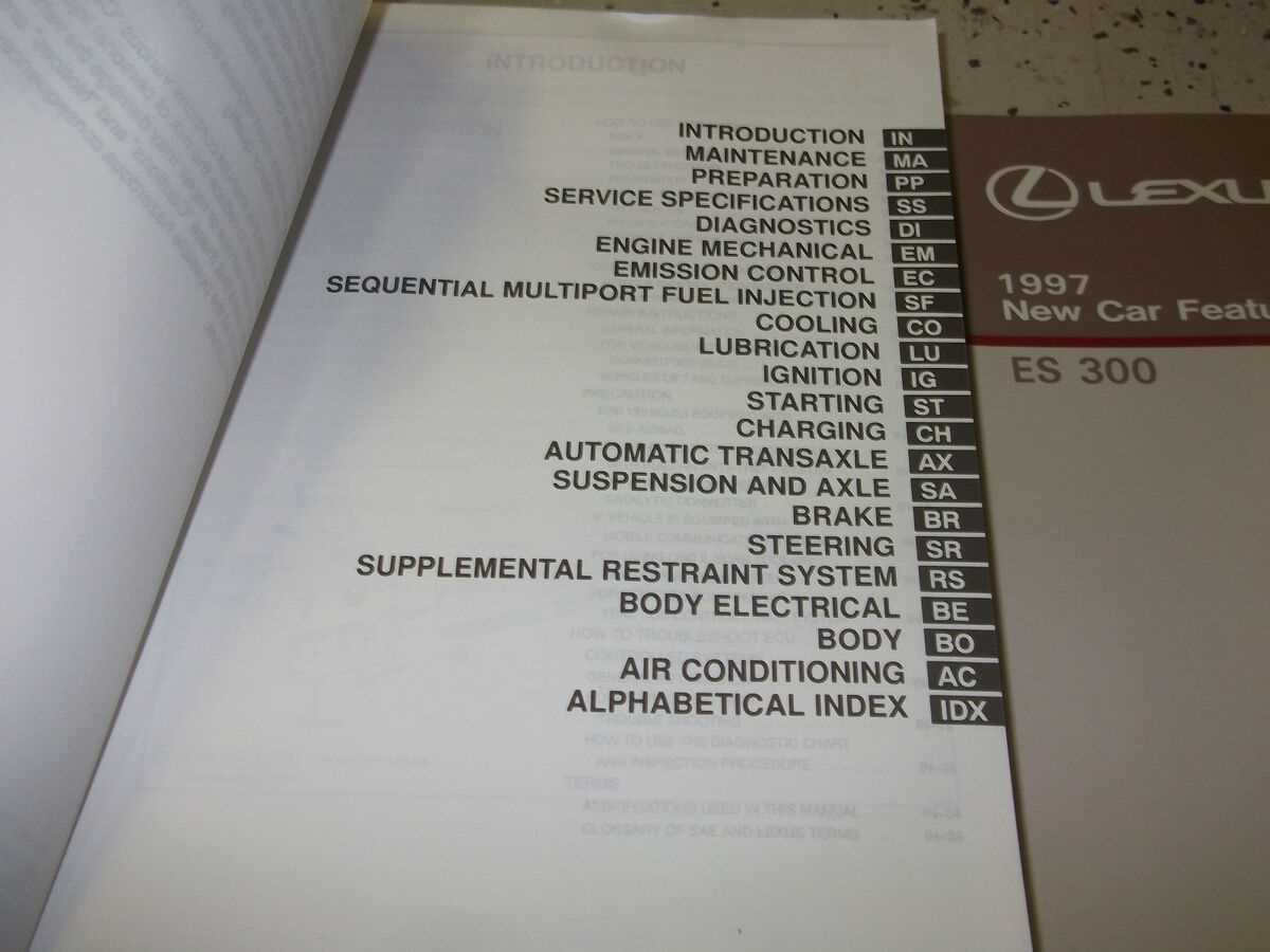 1997 lexus es300 repair manual