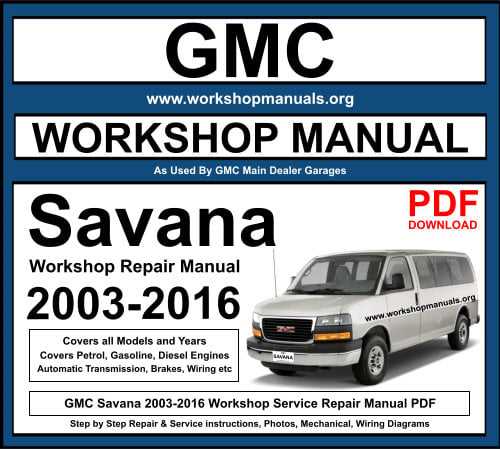 gmc savana repair manual