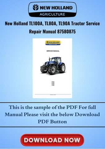 new holland tl100a repair manual