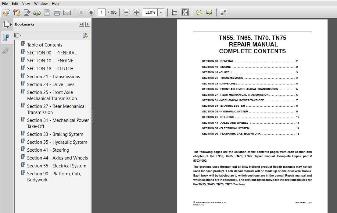 new holland tn 55 repair manual