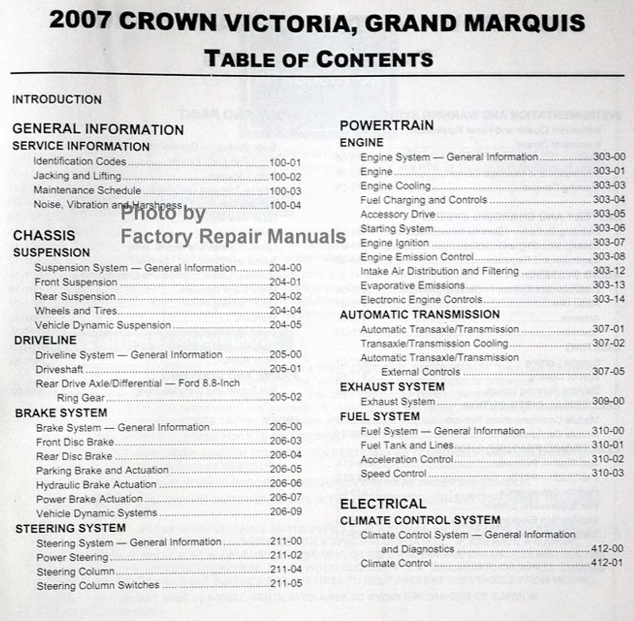 2005 mercury grand marquis repair manual