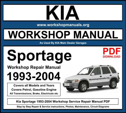 98 kia sportage repair manual