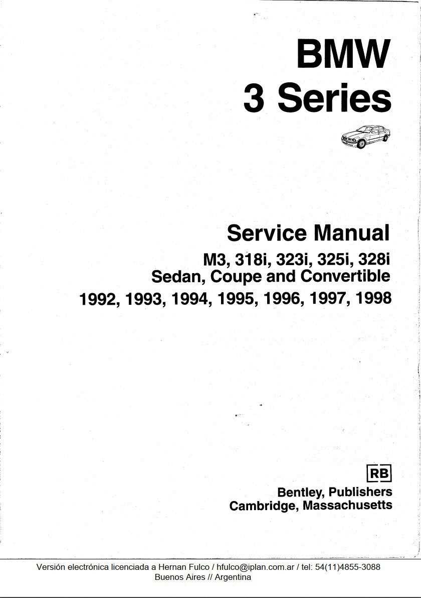 bmw e36 m3 repair manual