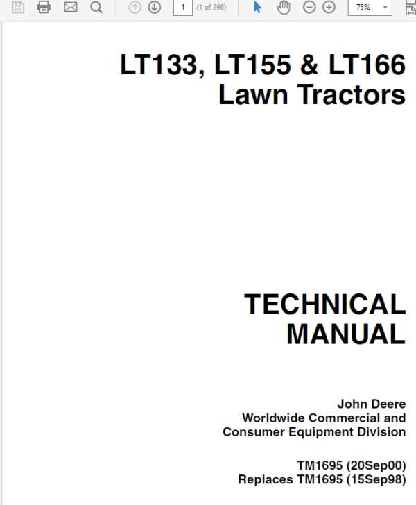 john deere lt160 repair manual