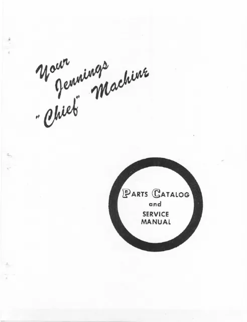 jennings slot machine repair manual