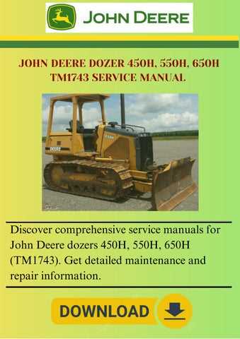 john deere 550 dozer repair manual