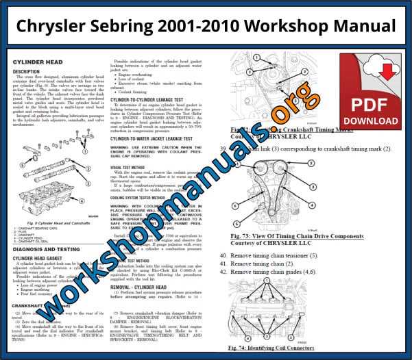 2008 chrysler sebring convertible repair manual