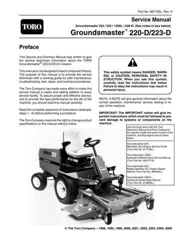 toro lawn mower repair manual
