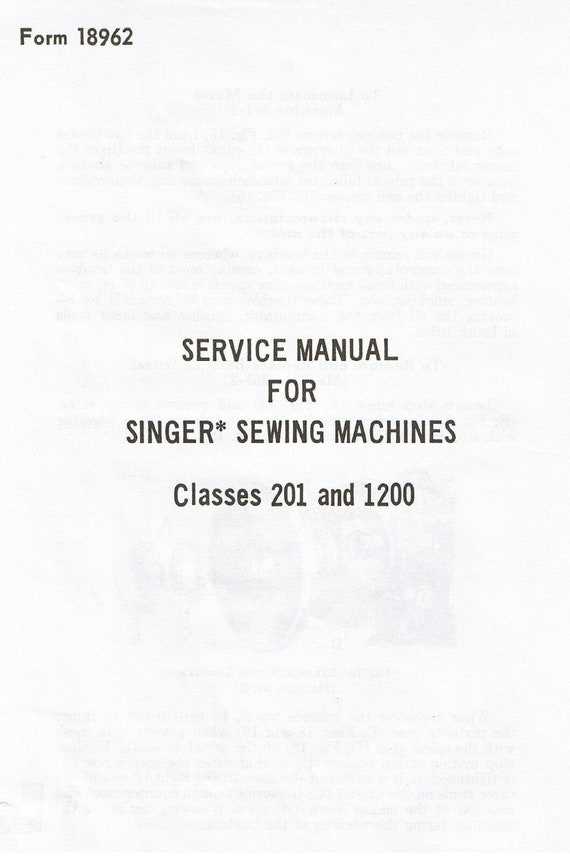 sewing machine repair manual