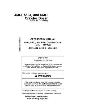 john deere 550 dozer repair manual