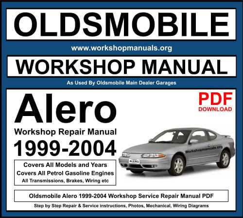 oldsmobile alero 1999 to 2004 service workshop repair manual