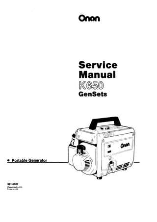 onan generator repair manual