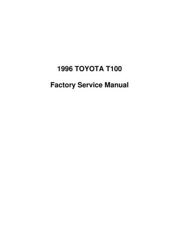 1997 toyota t100 repair manual