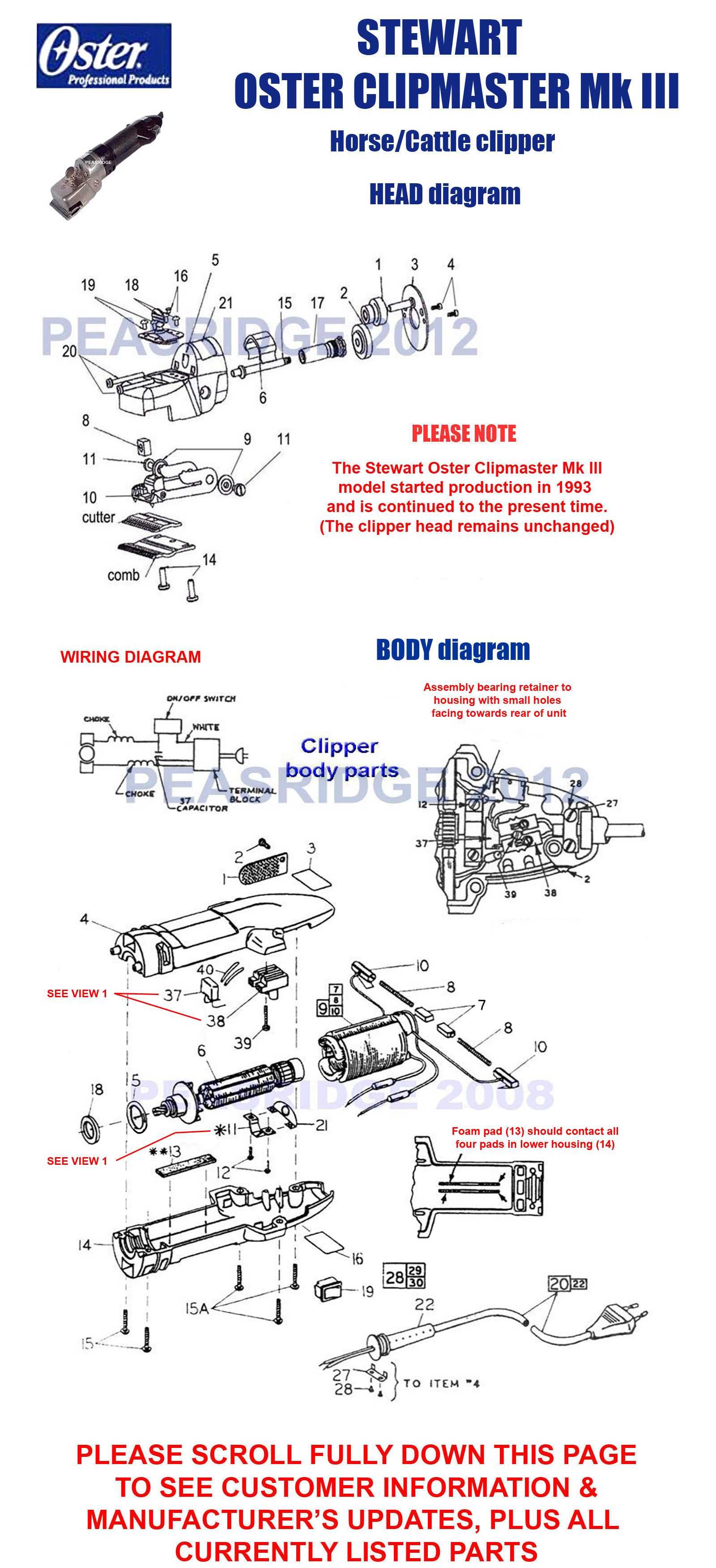 oster clipper repair manual