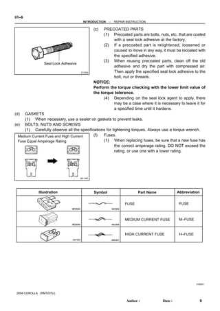 toyota corolla 2008 repair manual