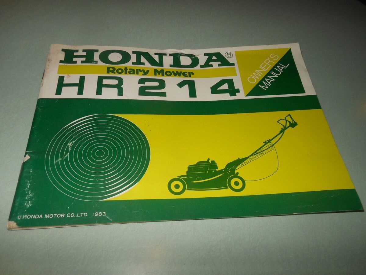 honda hr214 lawn mower repair manual