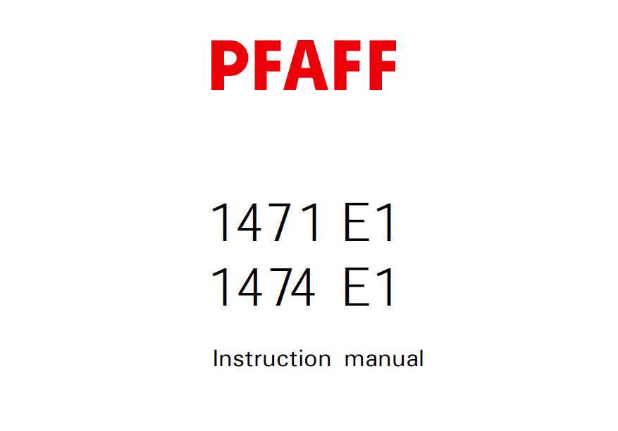 pfaff 1471 service and repair manual