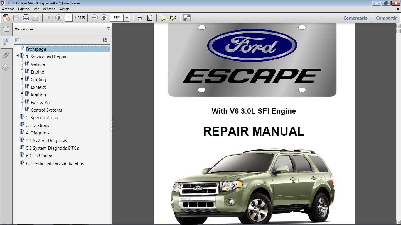 2008 ford escape repair manual