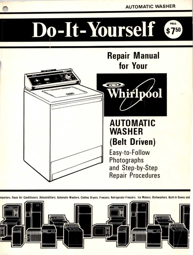 whirlpool estate washer repair manual