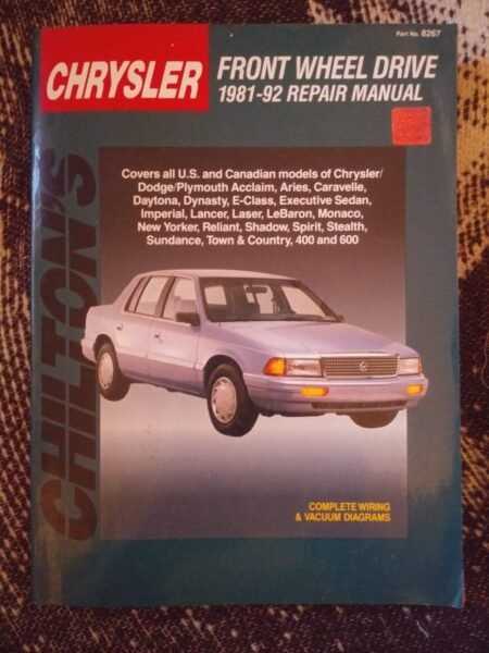 plymouth acclaim repair manual