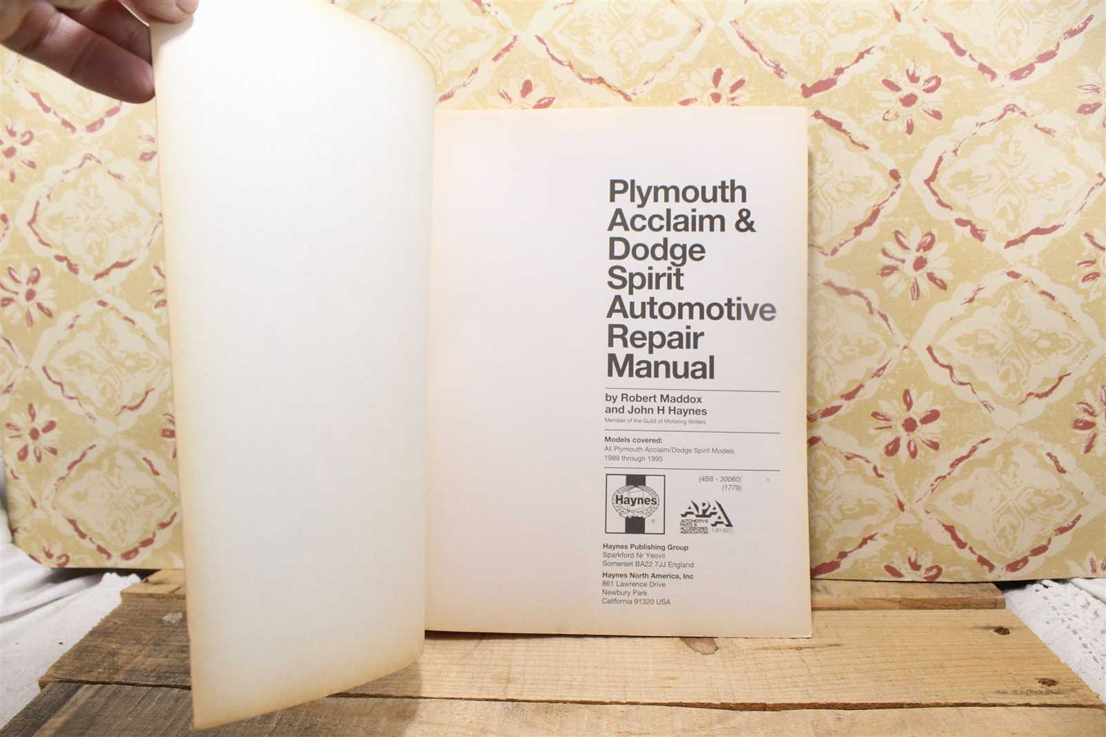 plymouth acclaim repair manual