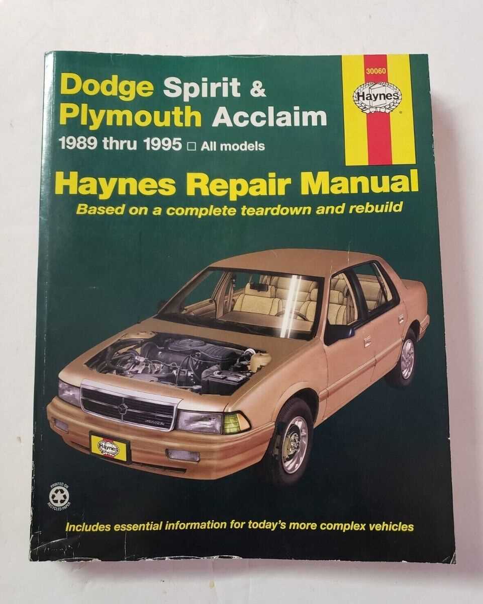 plymouth acclaim repair manual