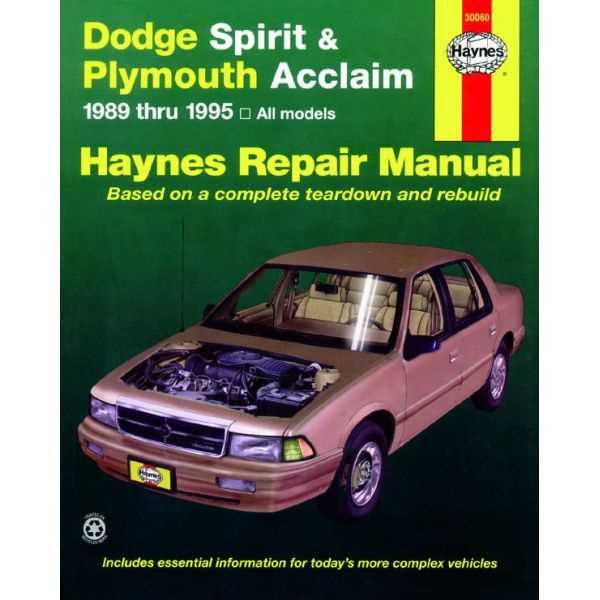 plymouth acclaim repair manual