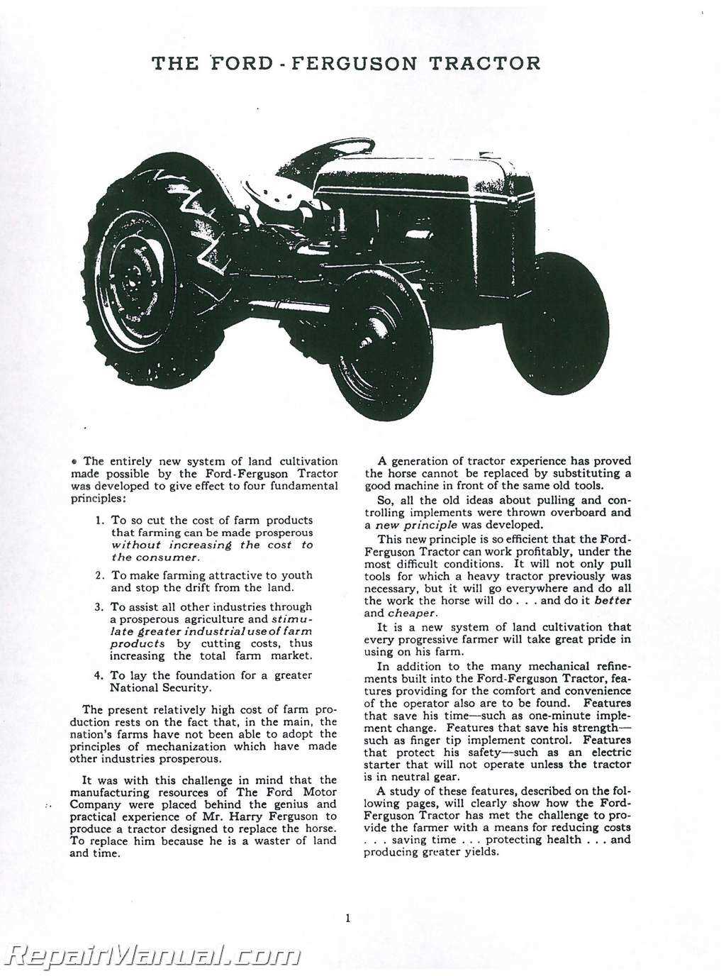 ford 9n tractor repair manual