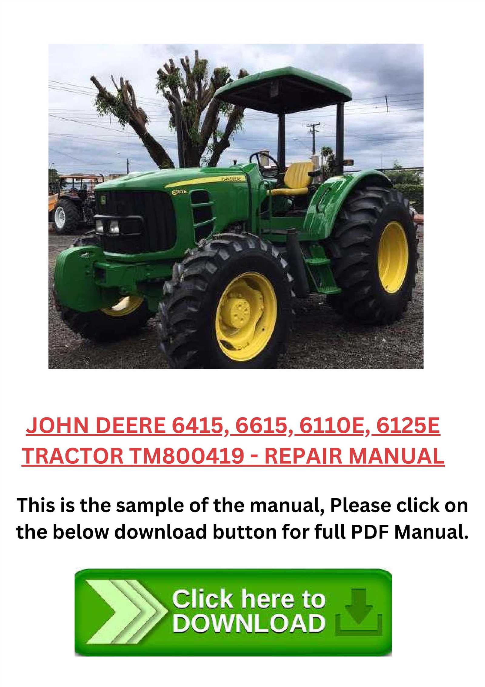 john deere 6415 repair manual