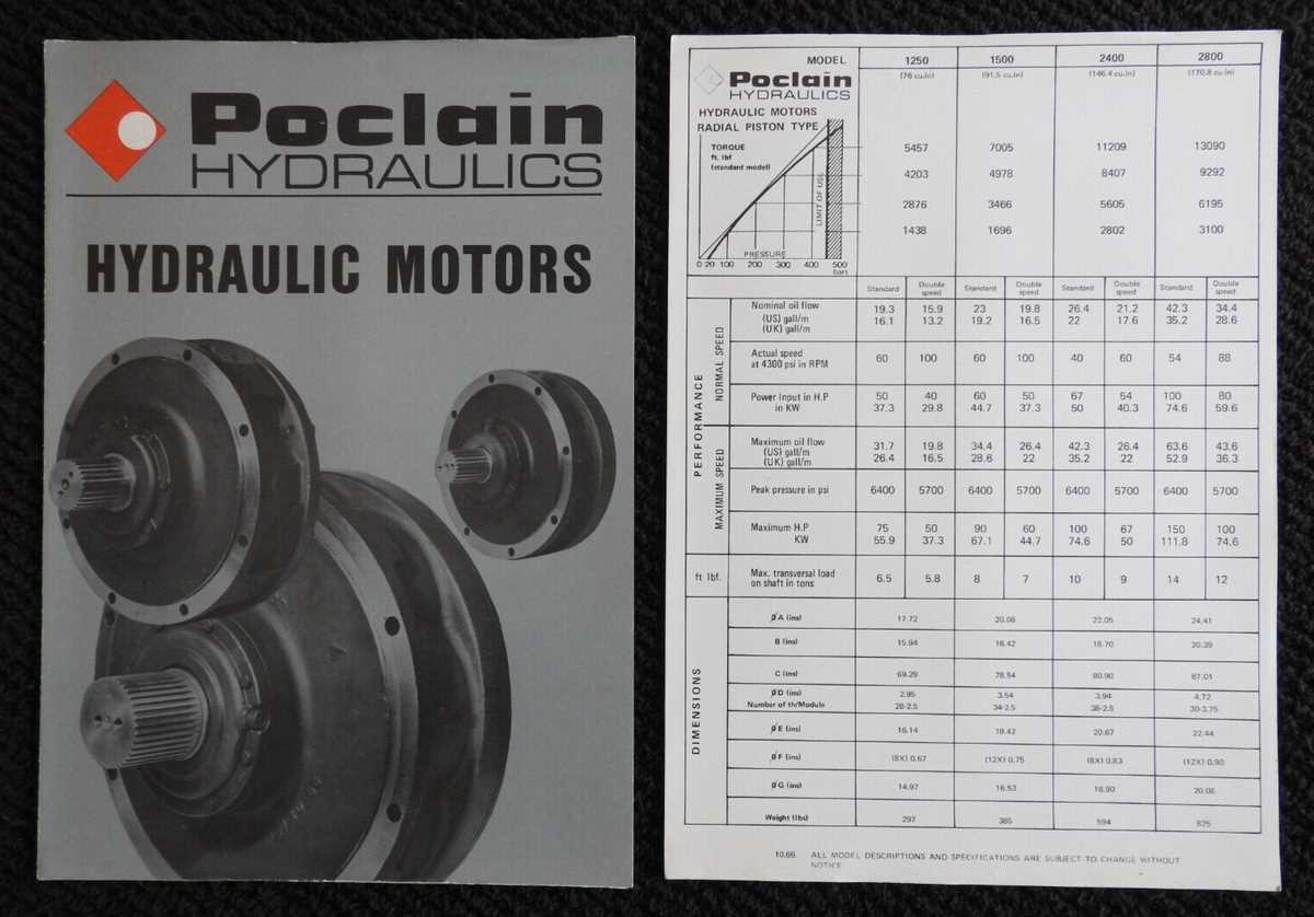 poclain hydraulic motor repair manual