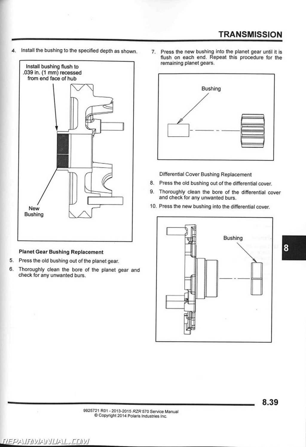 polaris rzr repair manual