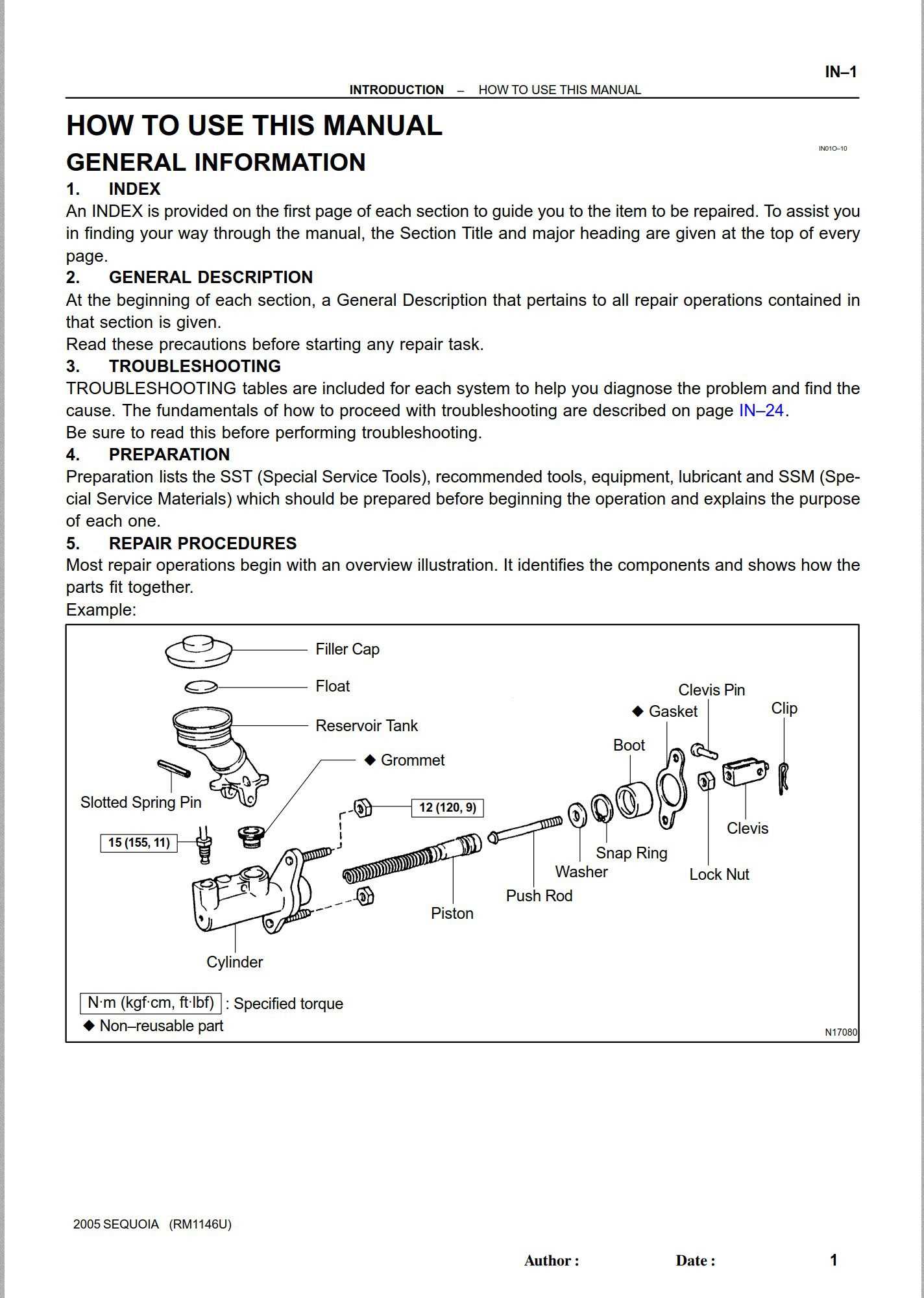 2001 toyota sequoia repair manual